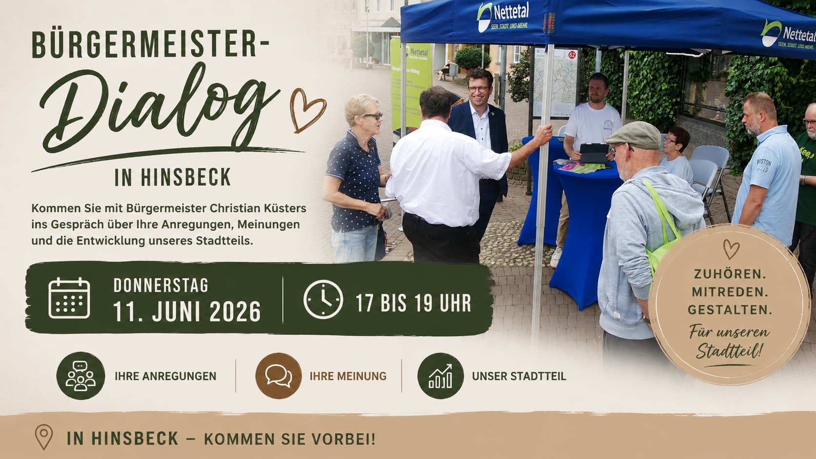 Bürgermeister Dialog in Hinsbeck